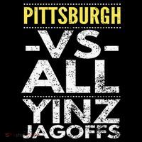 Pittsburgh Vs All Yinz Jagoffs Distressed Flexfit Unipanel Trucker Cap