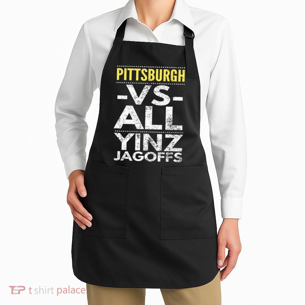 Pittsburgh Vs All Yinz Jagoffs Distressed Apron