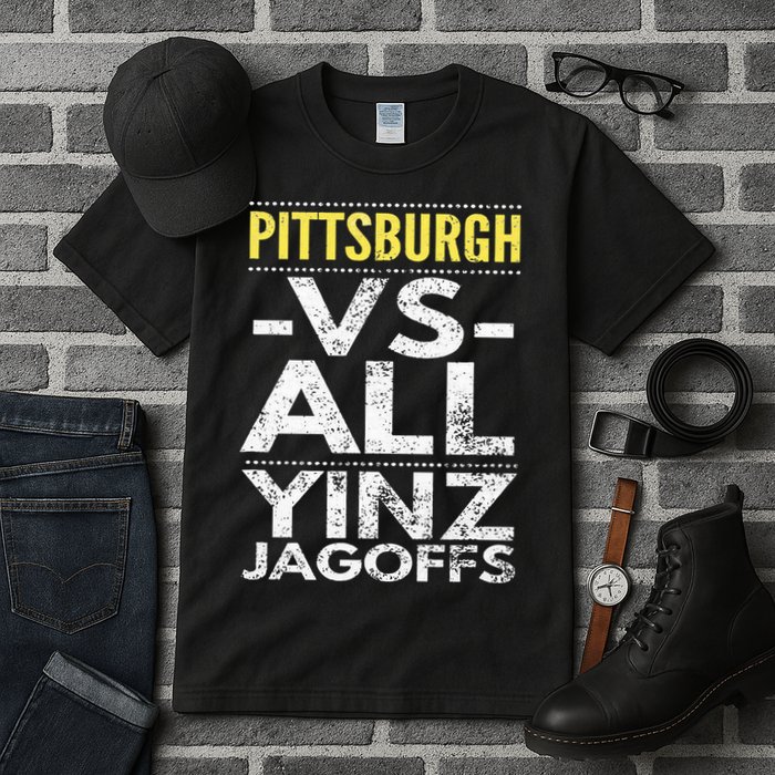 Pittsburgh Vs All Yinz Jagoffs Distressed Tall T-Shirt