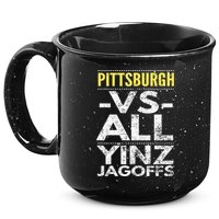 Pittsburgh Vs All Yinz Jagoffs Distressed 15oz Campfire Ceramic Mug