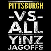 Pittsburgh Vs All Yinz Jagoffs Distressed Drawstring Bag