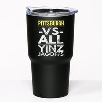 Pittsburgh Vs All Yinz Jagoffs Distressed Tumbler