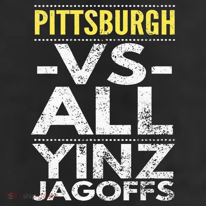Pittsburgh Vs All Yinz Jagoffs Distressed 25L Jumbo Tote