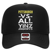 Pittsburgh Vs All Yinz Jagoffs Distressed Hat