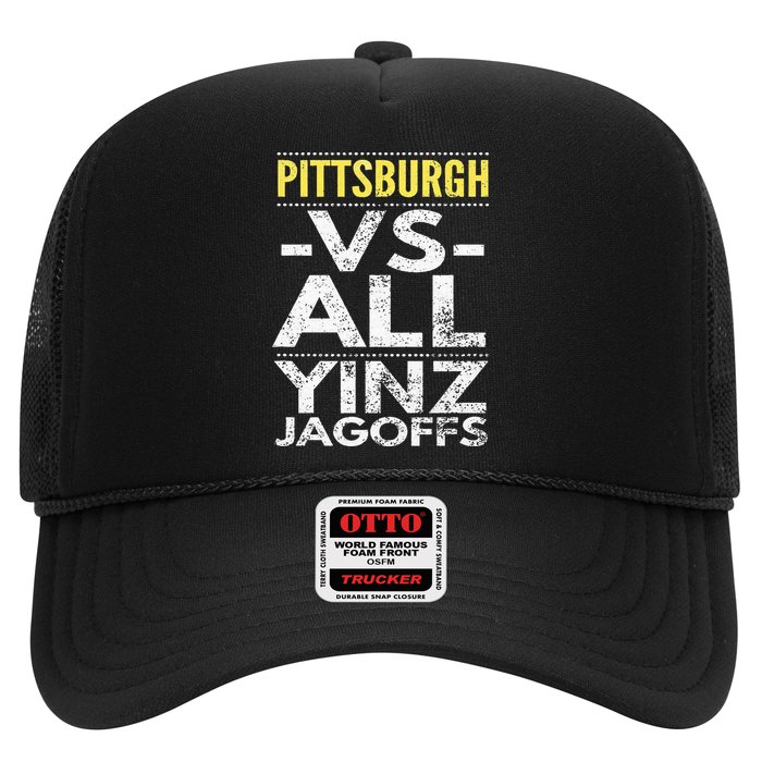 Pittsburgh Vs All Yinz Jagoffs Distressed Hat