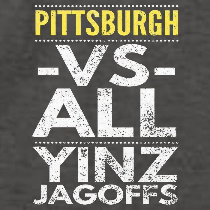 Pittsburgh Vs All Yinz Jagoffs Distressed Vector Backpack