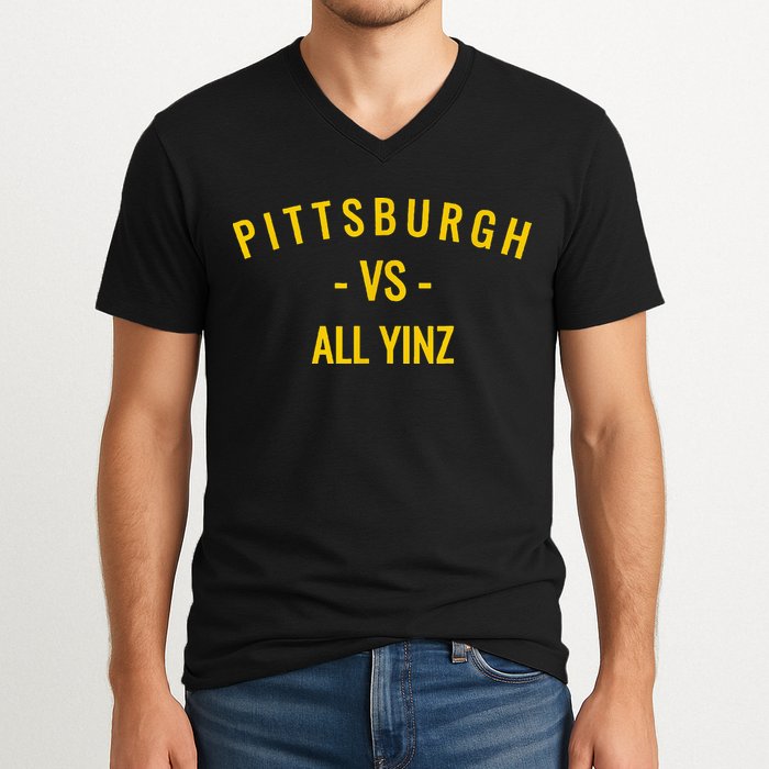 Pittsburgh V.S All Yinz V-Neck T-Shirt