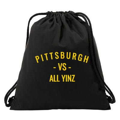 Pittsburgh V.S All Yinz Drawstring Bag