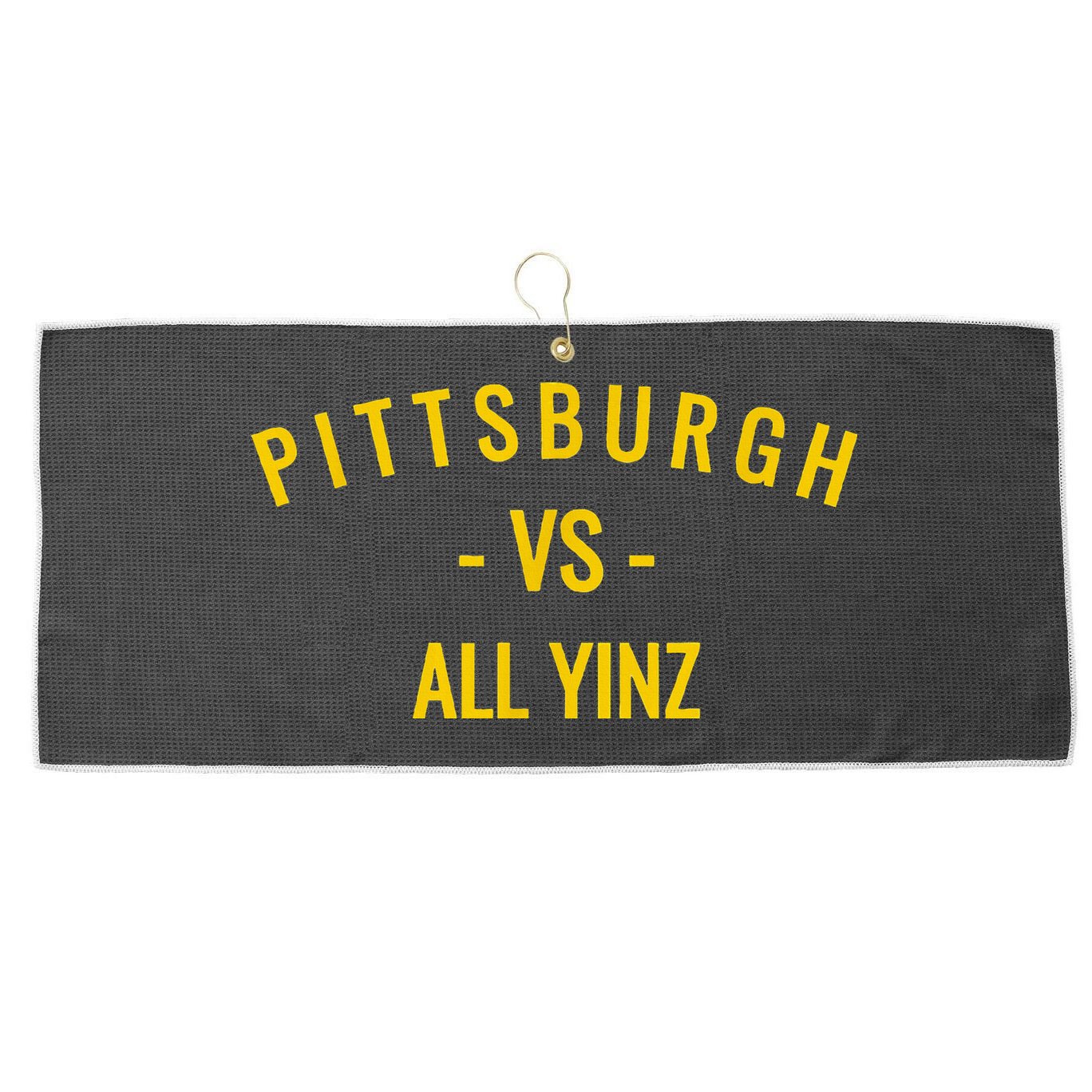 Pittsburgh V.S All Yinz Large Microfiber Waffle Golf Towel