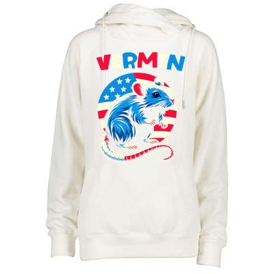 Proud Vermin Antitrump Prodemocracy Fight Against Fascism Gift Womens Funnel Neck Pullover Hood