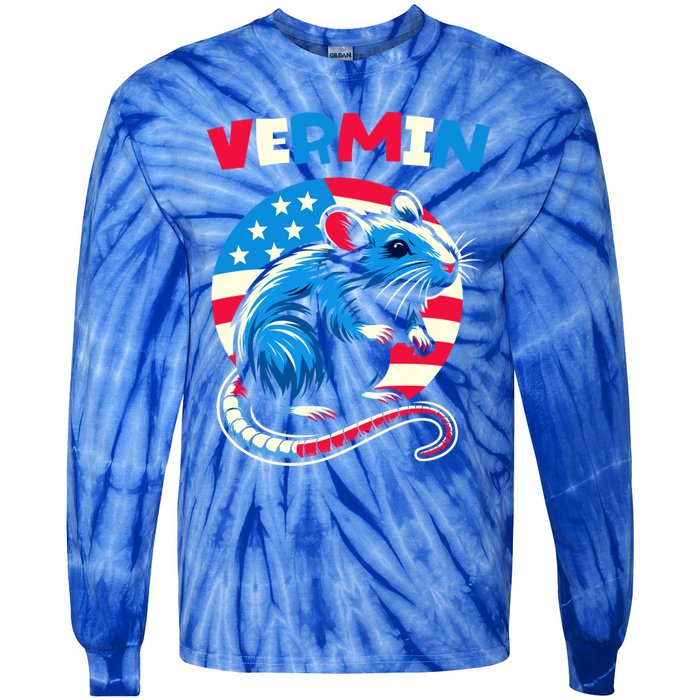 Proud Vermin Antitrump Prodemocracy Fight Against Fascism Gift Tie-Dye Long Sleeve Shirt