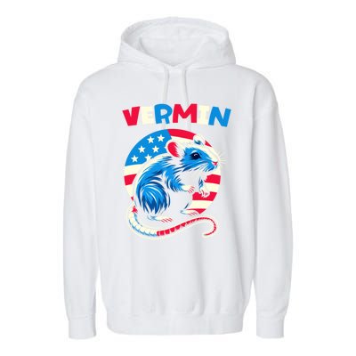 Proud Vermin Antitrump Prodemocracy Fight Against Fascism Gift Garment-Dyed Fleece Hoodie