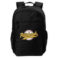 Pittsburgh Vintage Baseball Throwback Retro Design Backpack