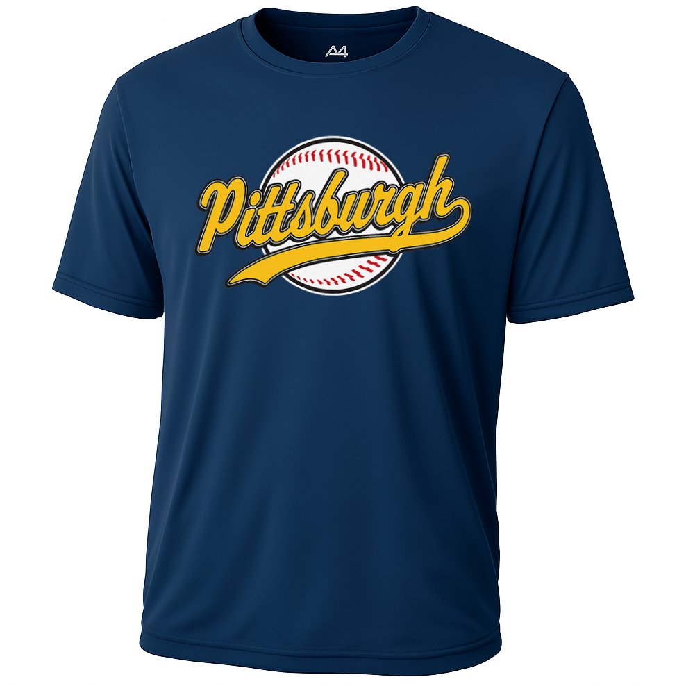 Pittsburgh Vintage Baseball Throwback Retro Design Cooling Performance Crew T-Shirt