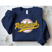 Pittsburgh Vintage Baseball Throwback Retro Design Sweatshirt