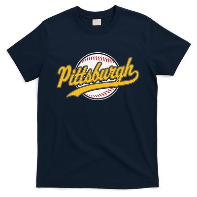 Pittsburgh Vintage Baseball Throwback Retro Design T-Shirt
