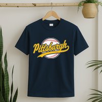 Pittsburgh Vintage Baseball Throwback Retro Design T-Shirt