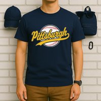 Pittsburgh Vintage Baseball Throwback Retro Design T-Shirt