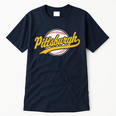 Pittsburgh Vintage Baseball Throwback Retro Design Tall T-Shirt