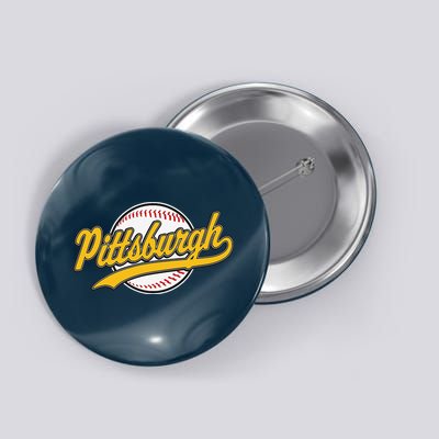 Pittsburgh Vintage Baseball Throwback Retro Design Button