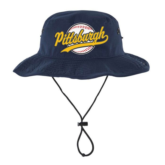 Pittsburgh Vintage Baseball Throwback Retro Design Bucket Hat