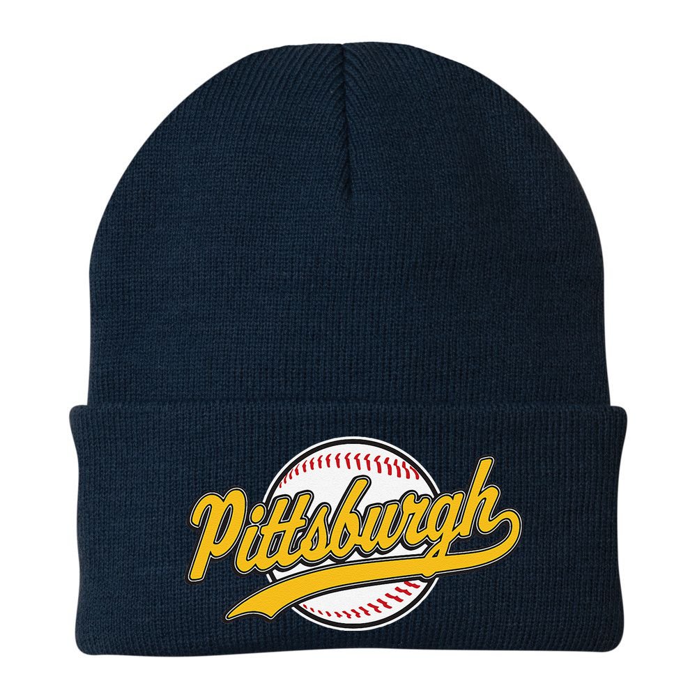 Pittsburgh Vintage Baseball Throwback Retro Design Beanie