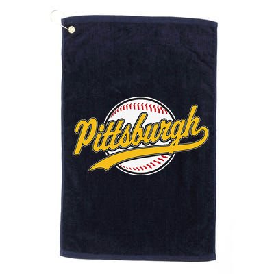 Pittsburgh Vintage Baseball Throwback Retro Design Golf Towel