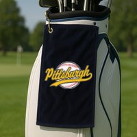 Pittsburgh Vintage Baseball Throwback Retro Design Golf Towel