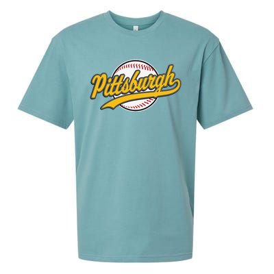 Pittsburgh Vintage Baseball Throwback Retro Design Sueded Cloud Jersey T-Shirt