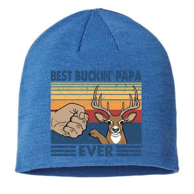 Ph Vintage Best Buckin Papa Ever Huntting Lover Costume Meaningful Gift Sustainable Beanie