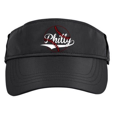 Philly Vintage Baseball Lovers Baseball Fans Adult Drive Performance Visor