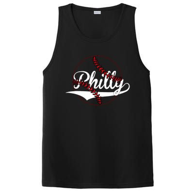 Philly Vintage Baseball Lovers Baseball Fans PosiCharge Competitor Tank