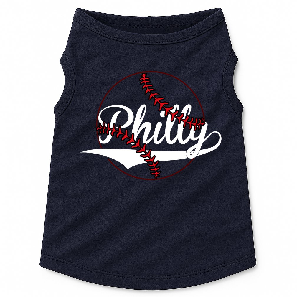 Philly Vintage Baseball Lovers Baseball Fans Doggie Tank