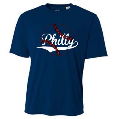 Philly Vintage Baseball Lovers Baseball Fans Cooling Performance Crew T-Shirt