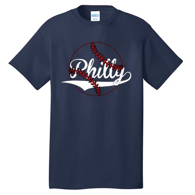 Philly Vintage Baseball Lovers Baseball Fans Tall T-Shirt