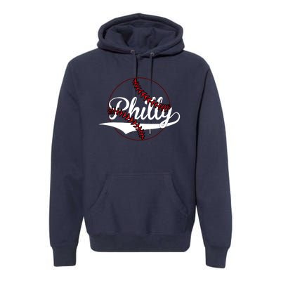 Philly Vintage Baseball Lovers Baseball Fans Premium Hoodie