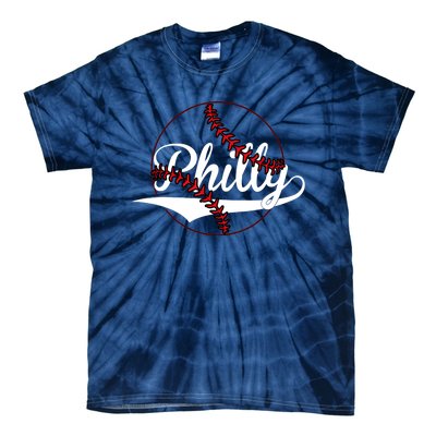 Philly Vintage Baseball Lovers Baseball Fans Tie-Dye T-Shirt