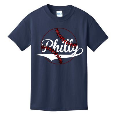 Philly Vintage Baseball Lovers Baseball Fans Kids T-Shirt