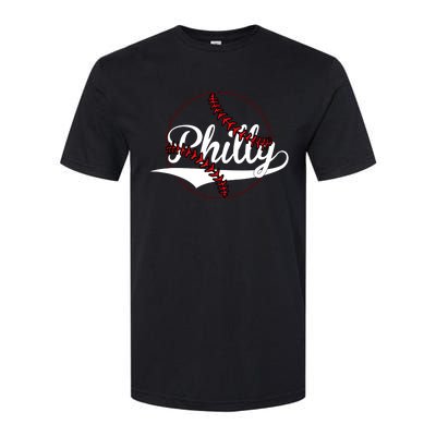 Philly Vintage Baseball Lovers Baseball Fans Softstyle CVC T-Shirt