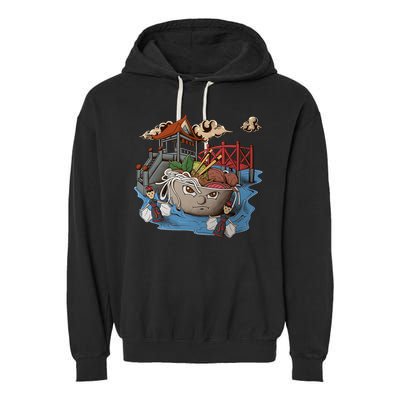 Pho (Vietnamese Beef Noodle Soup) In Northern Vietnam Garment-Dyed Fleece Hoodie