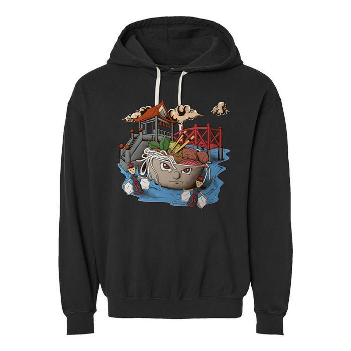 Pho (Vietnamese Beef Noodle Soup) In Northern Vietnam Garment-Dyed Fleece Hoodie