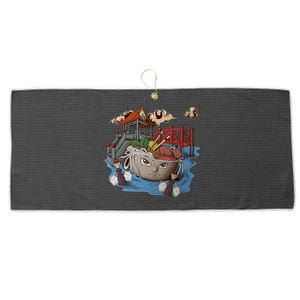 Pho (Vietnamese Beef Noodle Soup) In Northern Vietnam Large Microfiber Waffle Golf Towel