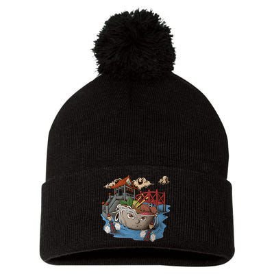 Pho (Vietnamese Beef Noodle Soup) In Northern Vietnam Pom Pom 12in Knit Beanie