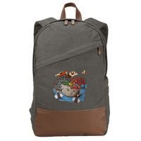 Pho (Vietnamese Beef Noodle Soup) In Northern Vietnam Cotton Canvas Backpack