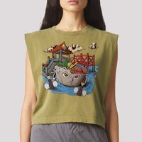 Pho (Vietnamese Beef Noodle Soup) In Northern Vietnam Garment-Dyed Women's Muscle Tee