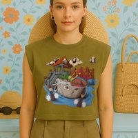 Pho (Vietnamese Beef Noodle Soup) In Northern Vietnam Garment-Dyed Women's Muscle Tee