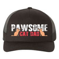 PAWSOME Vintage Best Cat Dad Ever Cat Daddy Gift Yupoong Adult 5-Panel Trucker Hat