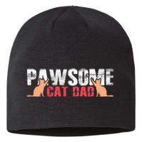 PAWSOME Vintage Best Cat Dad Ever Cat Daddy Gift Sustainable Beanie