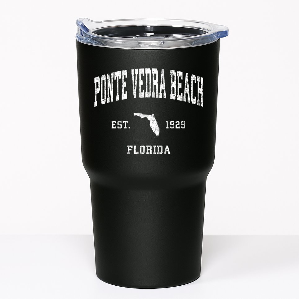 Ponte Vedra Beach Florida Fl Vintage Athletic Sports Tumbler