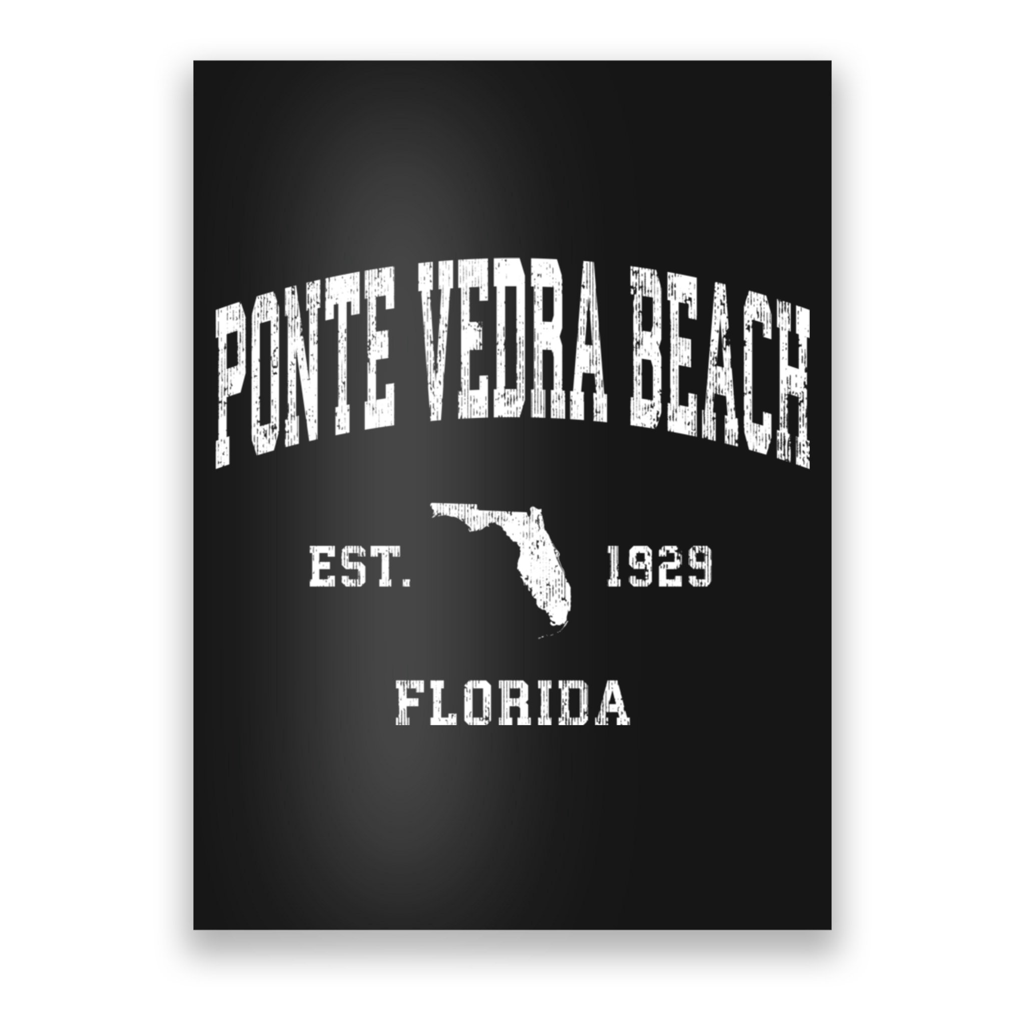 Ponte Vedra Beach Florida Fl Vintage Athletic Sports Poster